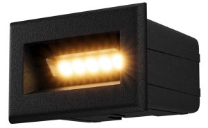 Lampa zewnętrzna ścienna wpuszczana w elewację Maytoni O045SL-L3B3K Bosca LED 3W 3000K IP65 65stopni 5,4cm x 8,4cm czarny