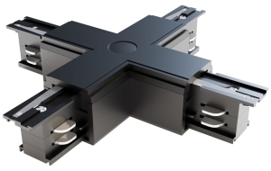 Czarny łącznik krzyżowy X do szyny 3-fazowej natynkowej Maytoni TRA005CX-31B