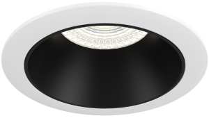 Lampa sufitowa podtynkowa oczko spot bez regulacji Maytoni DL053-01WB Share GU10 8,6cm czarny biały