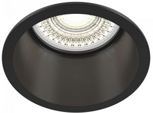 Lampa podtynkowa Oczko spot Maytoni DL049-01B Reif GU10 6,8cm IP20 czarny bez regulacji z ramką