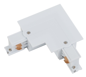 Biały łącznik kątowy lewy podtynkowy do szyn 3-fazowych Azzardo AZ5437 3Line