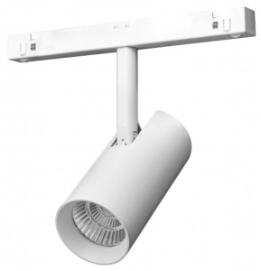 Biały reflektor na szynoprzewód magnetyczny Alfa Azzardo AZ4837 Makita LED 7W 3000-6000K Bluetooth 40stopni