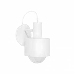 Biały kinkiet ścienny z kloszem kulą UMMO ENK111P0 Enkel W E27