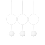 Lampa wisząca trzy białe kule na obręczach Ummo ISC311P0 Isuulla B 3xG9