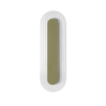 Metalowy oliwkowy kinkiet z ryflowanym szklanym dekoracyjnym kloszem Ummo RIWB614002 Riflo W A LED 4,8W 3000K