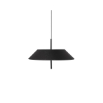 Czarna lampa wisząca z szerokim materiałowym abażurem Ummo SKB322P0 Sakosi B 3xG9 50cm