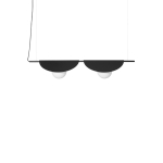 Czarna lampa wisząca z dwoma białymi kulami Ummo SAB222P0 Sallo B 2xG9