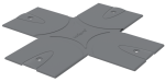 Szara płytka maskująca do szynoprzewodów 3-fazowych natynkowych Unipro Chors 90.8801.U20.001