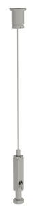 Szare zawiesie proste 400cm do szynoprzewodów 3-fazowych natynkowych Unipro Chors 90.8893.S90.101