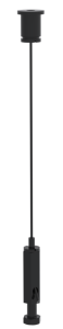 Czarne zawiesie proste 400cm do szynoprzewodów 3-fazowych natynkowych Unipro Chors 90.8893.S90.002