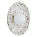 Ceramiczny kinkiet Bolesławiec kremowy w granatowe stemple Argon 8934 Boll G9 IP44