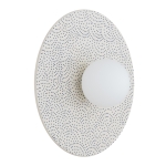 Ceramiczny kinkiet Bolesławiec kremowy w granatowe stemple Argon 8936 Boll G9 IP44