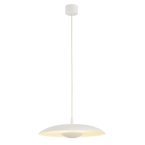 Kremowo biała lampa wisząca w formie kapelusza Argon 8867 Bolton LED 12,5W 3000K 42cm