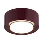 Płaska okrągła lampa sufitowa bordowa Argon 8904 Elora GX53 4cm x 11cm