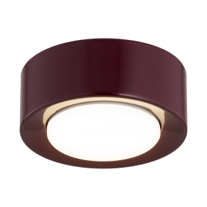 Płaska okrągła lampa sufitowa bordowa Argon 8904 Elora GX53 4cm x 11cm