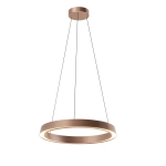 Różowa złota lampa wisząca obręcz Yaskr PL0149 Garta LED 24W i 12W 3000K 50cm