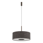 Lampa wisząca z okrągłym abażurem w kolorze czarny melanż Nowodvorski 11659 Amarela M E27 50cm