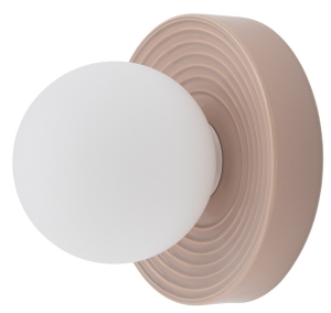 Ceramiczny szary kinkiet z szklanym kloszem kulą Nowodvorski 11746 Clay M G9