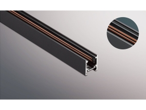 Czarne płytkie natynkowe szynoprzewody magnetyczne 24V 3cm Kama KL-T1001E-1M-BK 1M