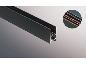 Czarne głębokie natynkowe szynoprzewody magnetyczne 24V Kama KL-T1001A-1M-BK 1M