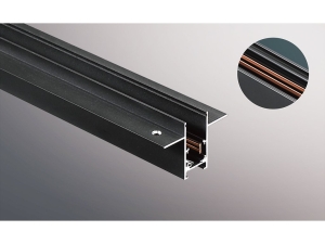 Czarne głębokie podtynkowe na GK 12,5mm szynoprzewody magnetyczne 24V Kama KL-T1001B-2M-BK 2M