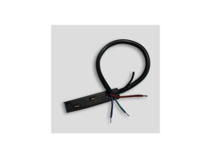 Czarna końcówka zasilająca do szynoprzewodów magnetycznych 24V Kama KL-T1001A-A2-BK