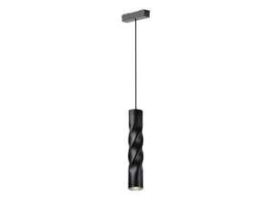 Czarna lampa wisząca walec na szynoprzewody magnetyczne 24V Kama KL-T1001AJ-GAN-12W-BK Gandalf 12W 2000-6000K CRI90