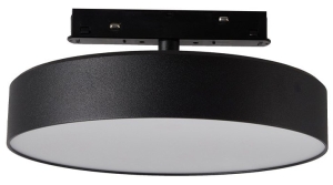 Czarna okrągła płaska lampa na szynoprzewody magnetyczne 24V Kama KL-T1001AT-180-18W-BK D180 LED 18W 2000-6000K CRI90 18cm