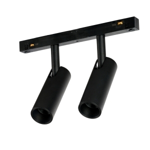 Czarny reflektor na szynoprzewody magnetyczne Alfa Azzardo AZ6293 Niko LED 2x7W 3000-6000K Dali