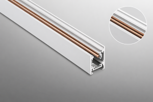 Białe płytkie natynkowe szynoprzewody magnetyczne 24V 3cm Kama KL-T1001E-2M-WH 2M