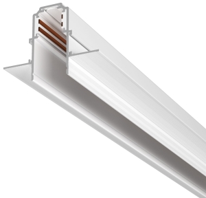 Białe głębokie podtynkowe na GK 12,5mm szynoprzewody magnetyczne 24V Kama KL-T1001B-2M-WH 2M