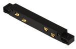 Czarny łącznik prosty zasilający do szynoprzewodów magnetycznych 24V Kama KL-T1001A-G-BK