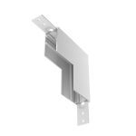 Biały łącznik metalowy pionowy L do płytkich szynoprzewodów magnetycznych 24V Kama KL-T1001E-B-WH