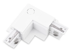 Biały łącznik kątowy prawy podtynkowy do szyn 3-fazowych Azzardo AZ4297 3Line