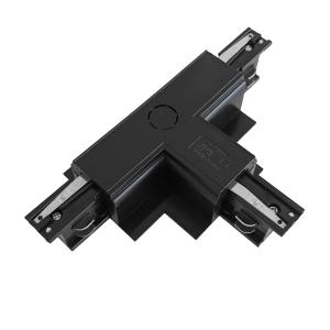 Czarny łącznik T lewy do szynoprzewodu podtynkowego 3-fazowego Azzardo AZ5440 3Line