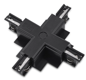 Czarny łącznik zasilający X do szyn podtynkowych 3-fazowych Azzardo AZ4302 3Line