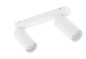 Biała lampa sufitowa listwa z dwoma reflektorkami GU10 Nowodvorski 11433 Fourty II