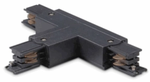 Czarny łącznik T typ 1 do szyny natynkowej 3-fazowej Global Cora Lighting XTS36-2