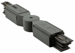 Czarny łącznik kątowy ruchomy do szyny 3-fazowej natynkowej Global Cora Lighting XTS24-2