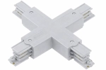 Szary łącznik krzyżowy X do szyny natynkowej 3-fazowej Global Cora Lighting XTS38-1