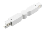 Biały łącznik kątowy ruchomy do szyny 3-fazowej natynkowej Global Cora Lighting XTS24-3