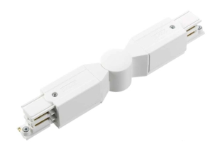 Biały łącznik kątowy ruchomy do szyny 3-fazowej natynkowej Global Cora Lighting XTS24-3
