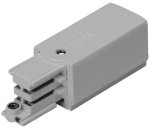 Szara prawa końcówka zasilająca do szyny natynkowej Global 3-fazowej Cora Lighting XTS11-1