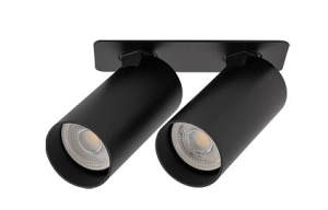 Czarna lampa podtynkowa z dwoma reflektorkami Nowodvorski 11442 Fourty 2xGU10