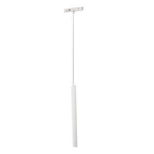 Biała lampa wisząca tuba 30cm do systemu magnetycznego ściemnialnego na dwa obwody Azzardo AZ6519 Alfa 2Line Kerry 7W CRI90 CCT