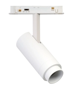 Biały reflektor na szynoprzewód magnetyczny ściemnialny na dwa obwody Azzardo AZ6517 Alfa 2Line Optica 12W 3000/4000/6000K CRI90 20-60stopni