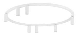 Okrągła biała lampa sufitowa obręcz 80cm z reflektorami Nowodvorski 11945 Fourty Round 7xGU10