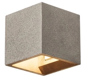 Betonowy kinkiet kostka czarny piaskowiec SLV 1000911 Solid G9 11,5cm