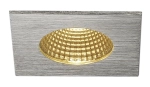 Kwadratowa wodoszczelna ściemnialna lampa podtynkowa w szczotkowanym aluminium SLV 114436 Patta LED 10W 870LM 3000K CRI90 38stopni IP65 8cm