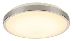 Aluminiowy szczotkowany okrągły ściemnialny plafon SLV 155156 Marona LED 15W 3000K 1200LM 30cm